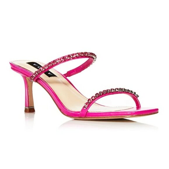Aqua Women's Lily Slip On Embellished Sandals Pink Size 8.5 (MSRP $138) - Picture 1 of 10